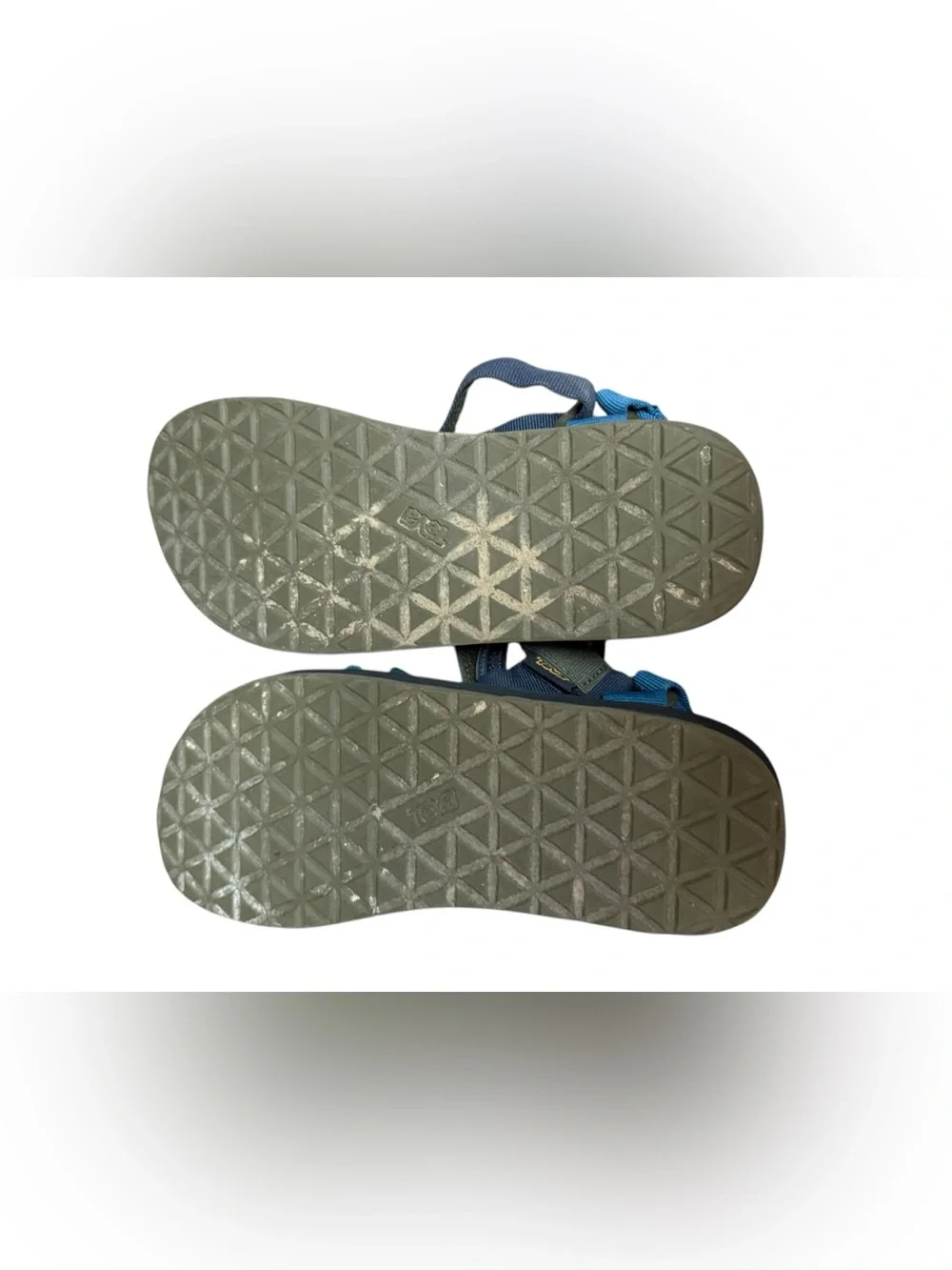 Teva S/N 1004006 Men’s Black Sandals with Teal & Navy Straps Size 11